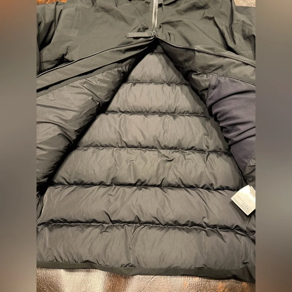 Lululemon StretchSeal Down-Filled Parka DKFR Dark Black Men's Coat - Picture 3 of 7